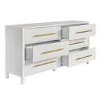 Decoris Dresser Chest of 6 Drawers White