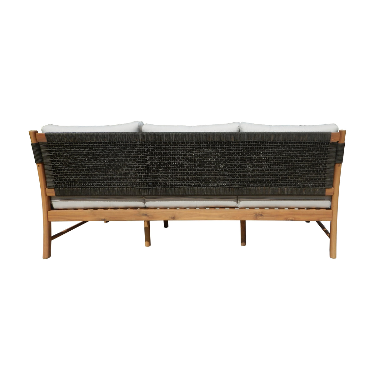 Denpasar 3 Seater Outdoor Sofa Lounge Solid Acacia Timber Wood Frame Natural