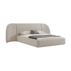 Divan King Bed Natural Boucle