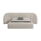 Divan Queen Bed Natural Boucle