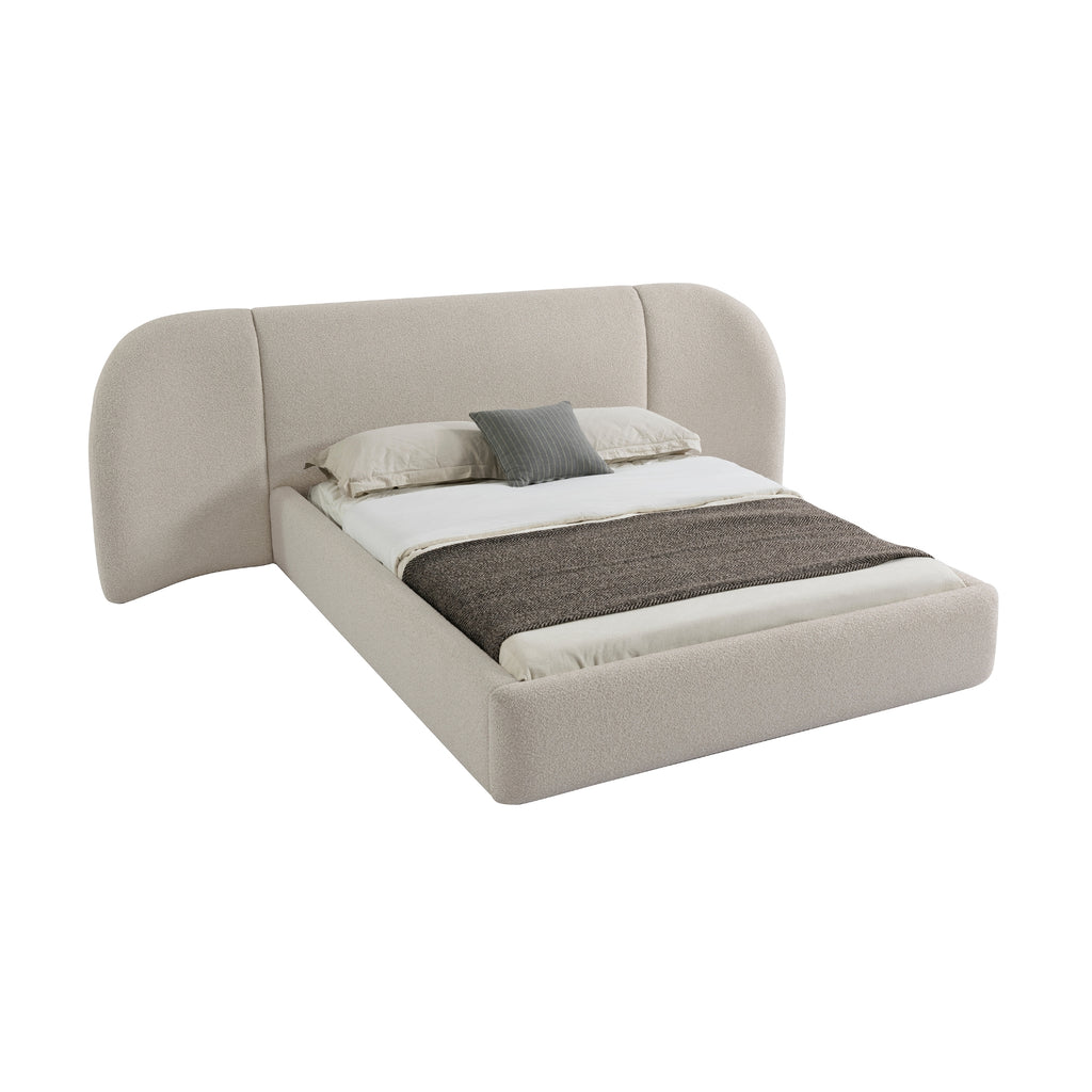 Divan Queen Bed Natural Boucle