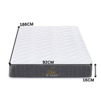 Divano Bedding 16cm Mattress Medium Firm Bonnell Spring Single 