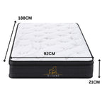 Divano Bedding 21cm Mattress Pillow Top Bonnell Spring Single 