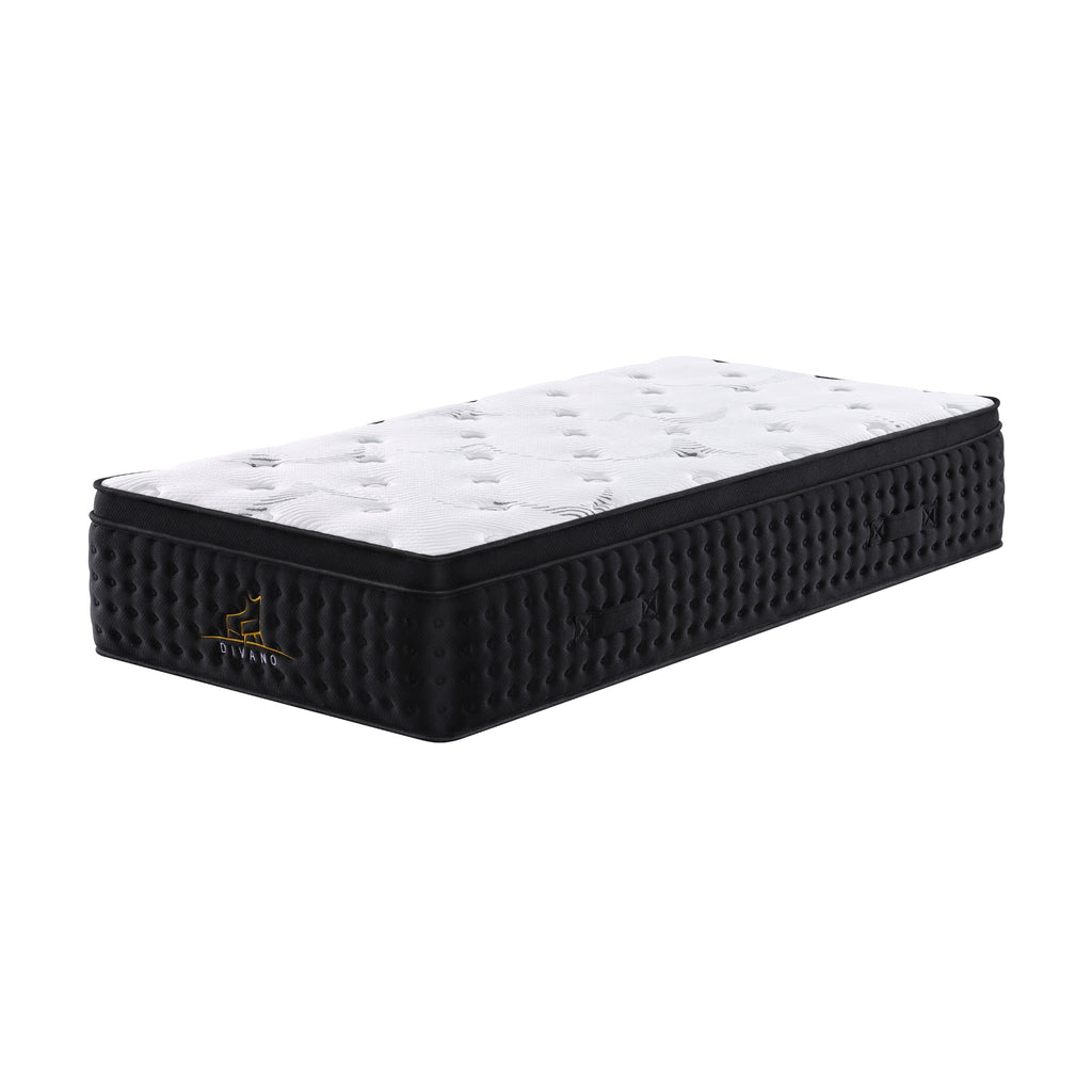 Divano Bedding 32cm Mattress Euro Top Pocket Spring Single 