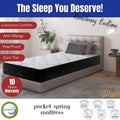 Divano Bedding 32cm Mattress Euro Top Pocket Spring Single 