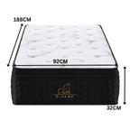 Divano Bedding 32cm Mattress Euro Top Pocket Spring Single 