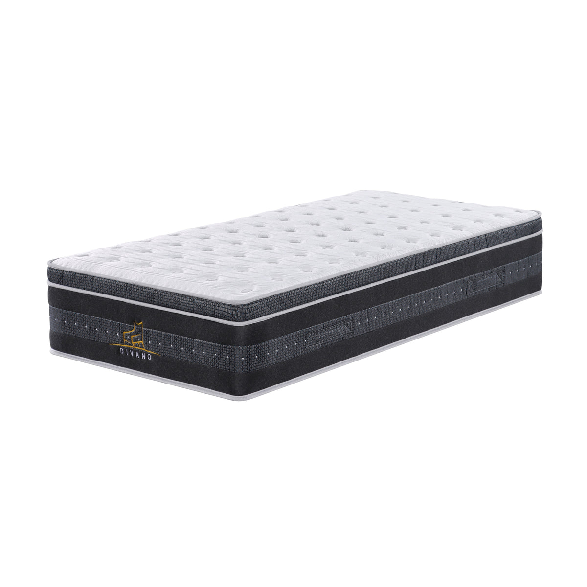 Divano Bedding 34cm Mattress Euro Top Pocket Spring Single 