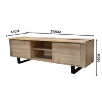 Dori 170cm ETU Entertainment TV Unit Black Natural