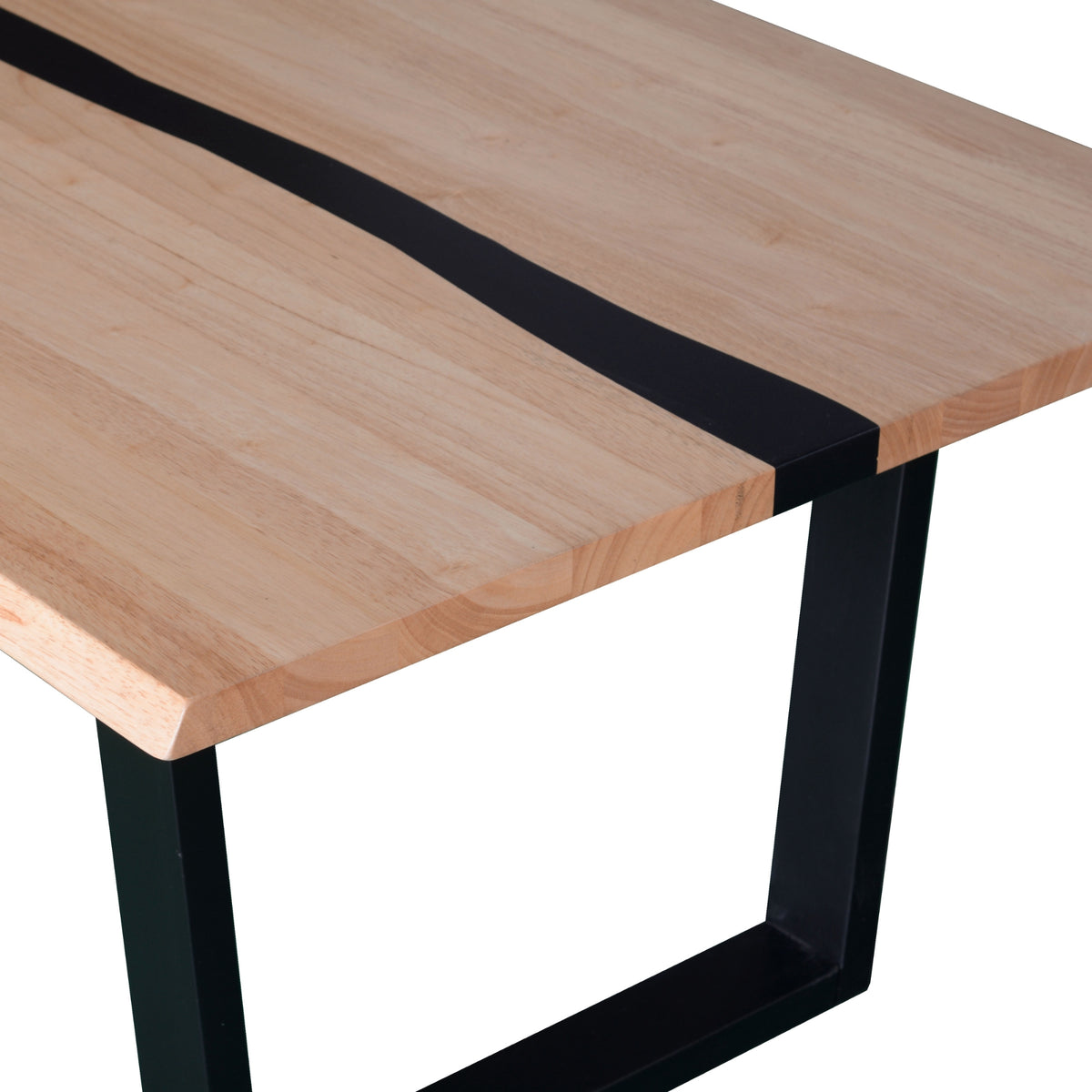 Dori 200cm Dining Table Black Natural