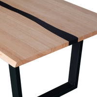 Dori 200cm Dining Table Black Natural