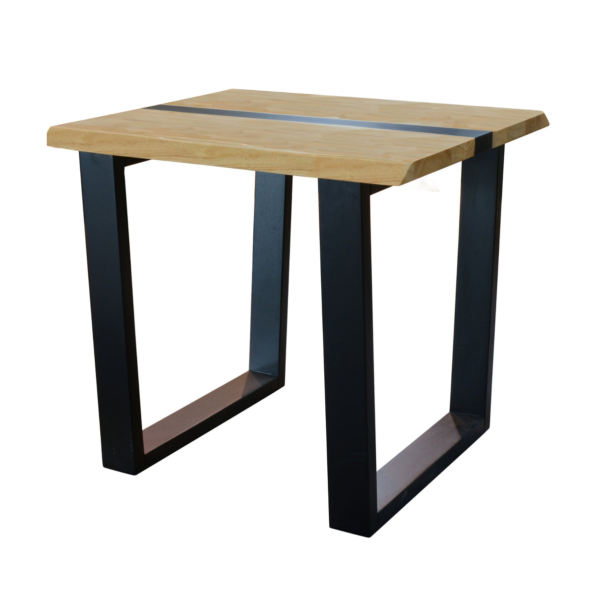 Dori 55cm Lamp Side Table Black Natural