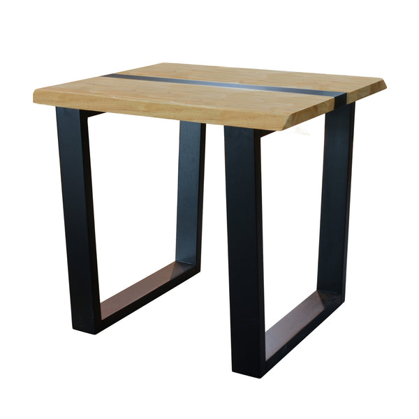 Dori 55cm Lamp Side Table Black Natural