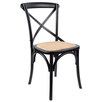 Dori 7pc Dining Table Set 6 Cross Back Chair Natural