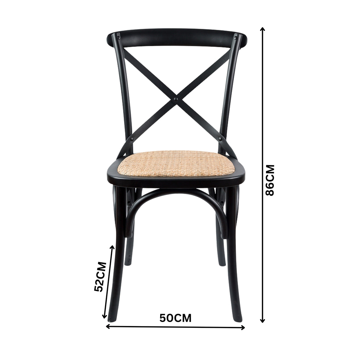 Dori 7pc Dining Table Set 6 Cross Back Chair Natural