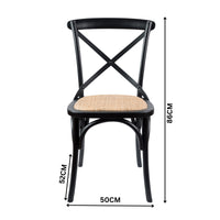 Dori 7pc Dining Table Set 6 Cross Back Chair Natural