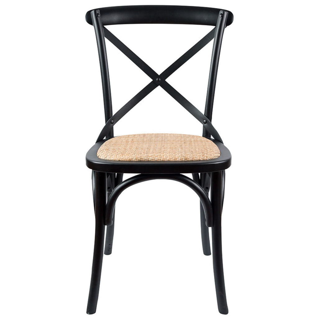 Dori 7pc Dining Table Set 6 Cross Back Chair Natural