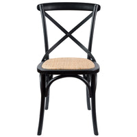 Dori 7pc Dining Table Set 6 Cross Back Chair Natural