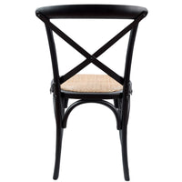 Dori 7pc Dining Table Set 6 Cross Back Chair Natural