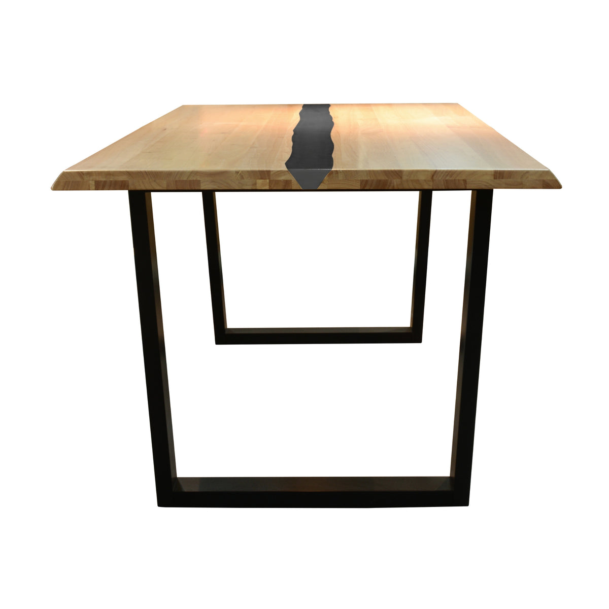 Dori 7pc Dining Table Set 7 Wishbone Black Chair Natural
