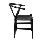 Dori 7pc Dining Table Set 7 Wishbone Black Chair Natural