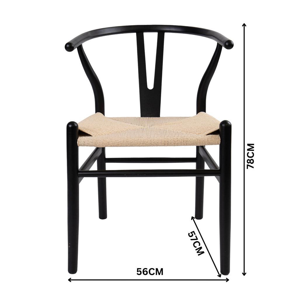 Dori 7pc Dining Table Set 7 Wishbone Chair Natural