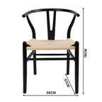Dori 7pc Dining Table Set 7 Wishbone Chair Natural