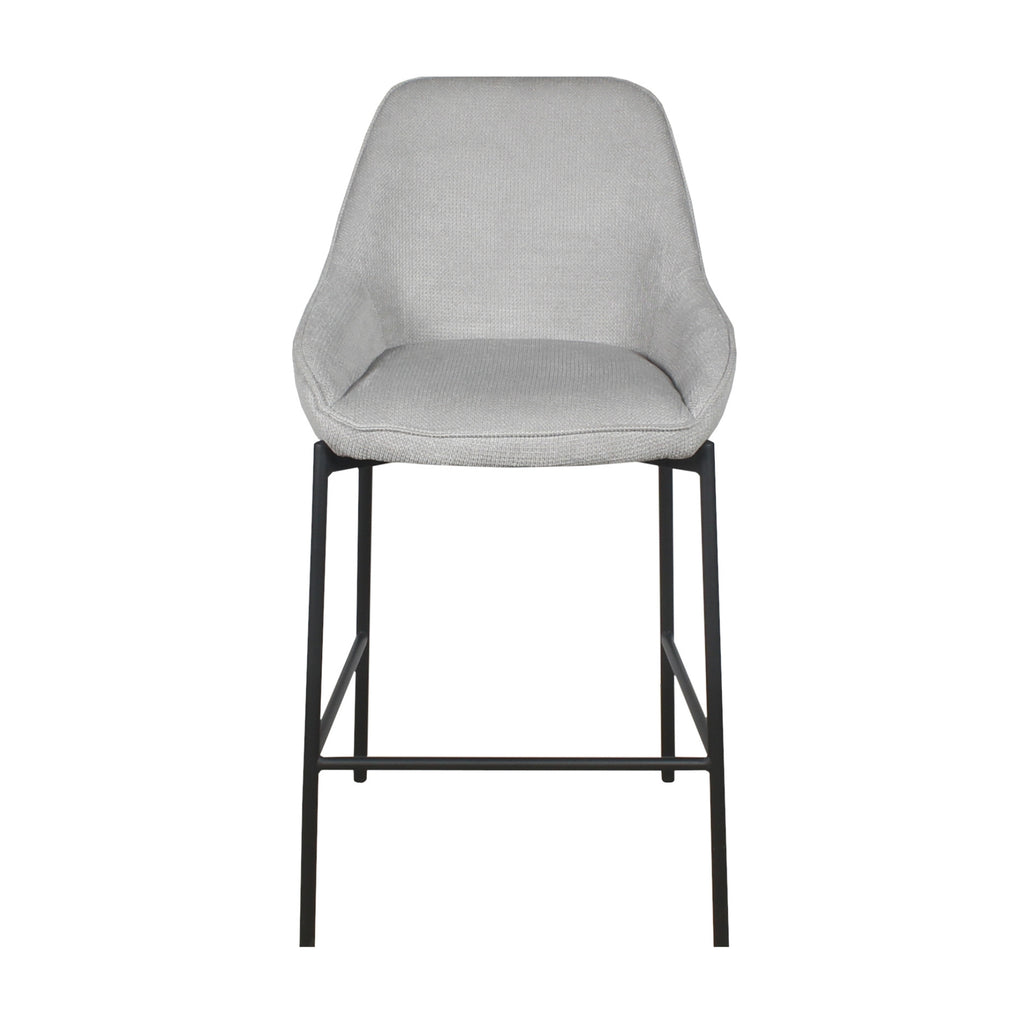 Dorris 2pc Set Bar Chair Barstool Light Grey