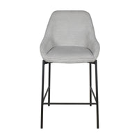 Dorris 2pc Set Bar Chair Barstool Light Grey