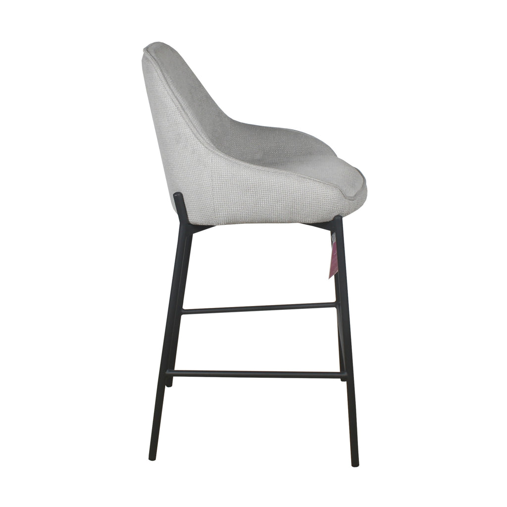 Dorris 2pc Set Bar Chair Barstool Light Grey