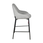 Dorris 2pc Set Bar Chair Barstool Light Grey