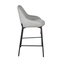 Dorris 2pc Set Bar Chair Barstool Light Grey