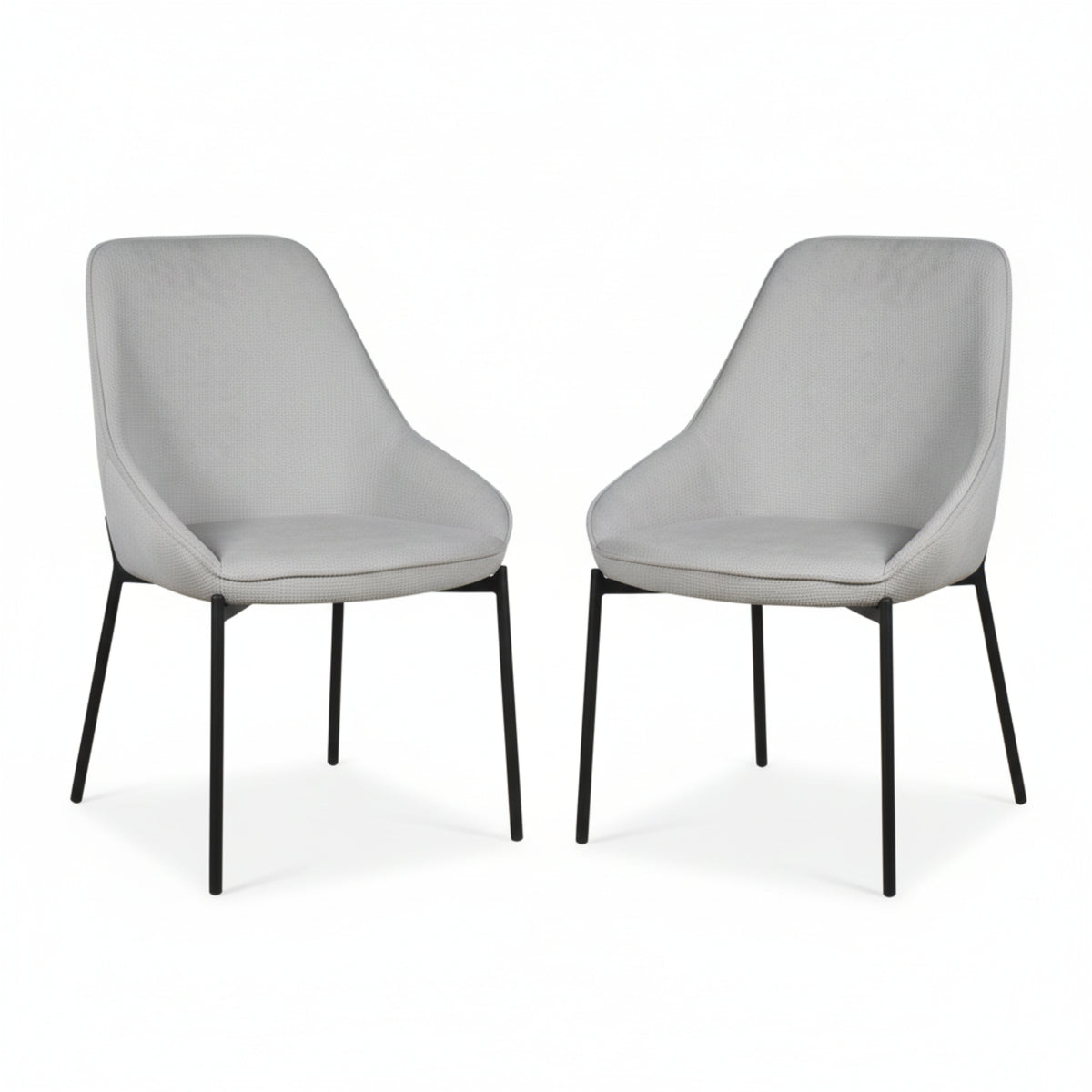 Dorris 2pc Set Dining Chair Light Grey