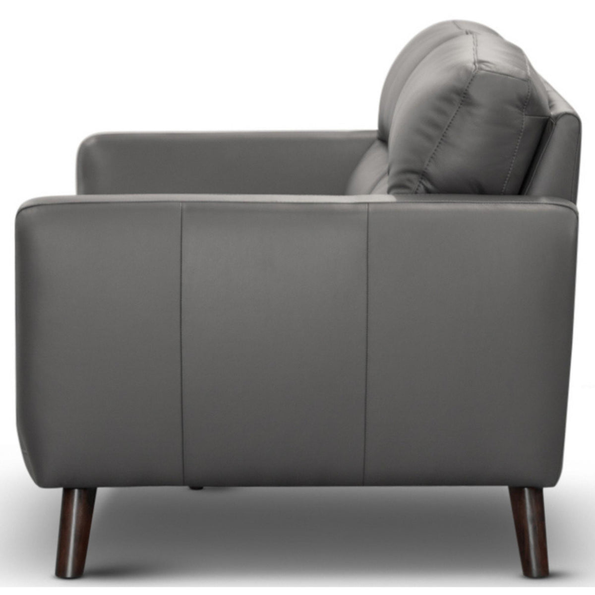 Downy Leather Sofa 2 Seater Gunmetal