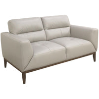 Downy Leather Sofa 2 Seater Silver