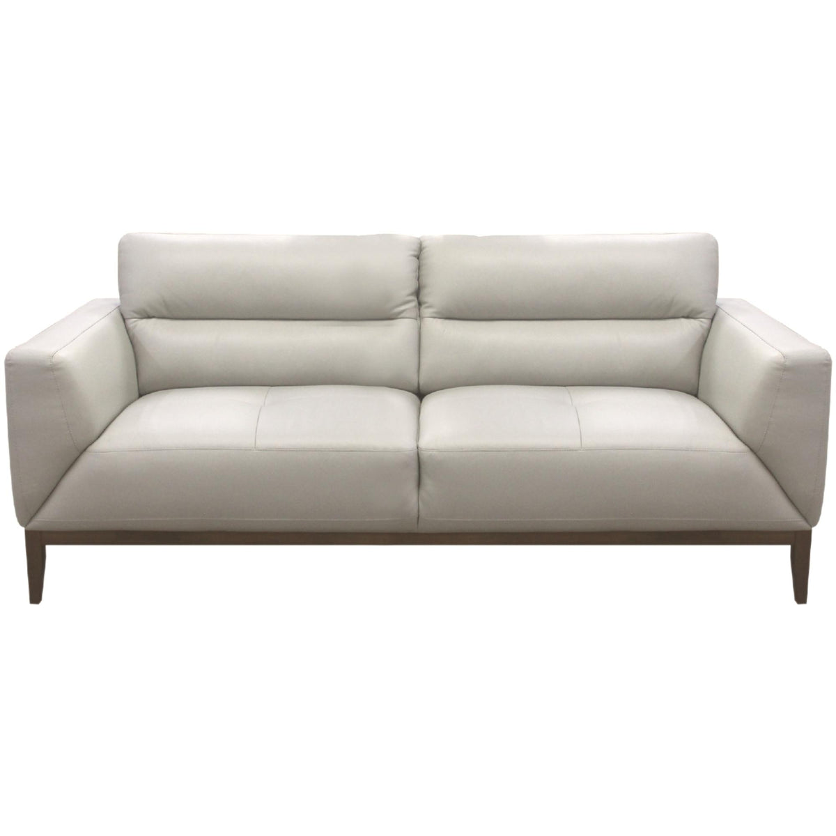 Downy Leather Sofa 3 Seater Silver