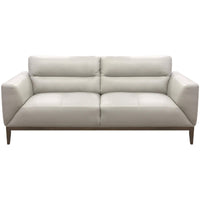 Downy Leather Sofa 3 Seater Silver