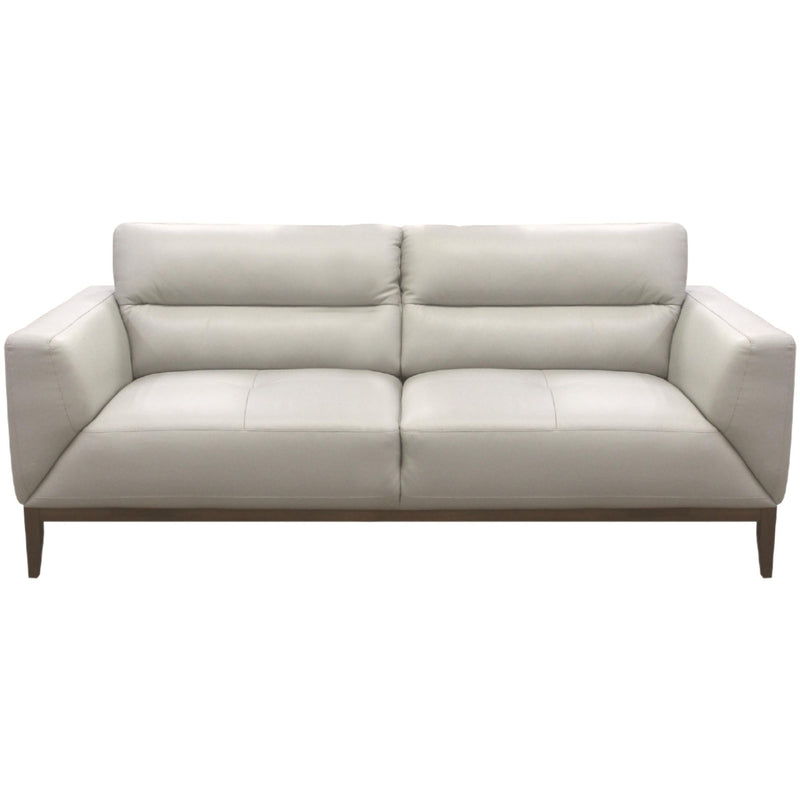 Downy Leather Sofa 3 Seater Silver