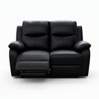 Duke 2 Seater Manual Recliner Genuine Leather Black