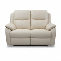 Duke 2 Seater Manual Recliner Genuine Leather Wheat Grey