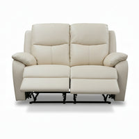 Duke 2 Seater Manual Recliner Genuine Leather Wheat Grey