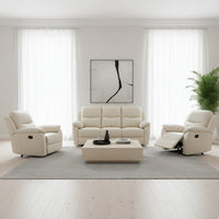 Duke 3+1+1 Seater Manual Recliner Genuine Leather Wheat Grey