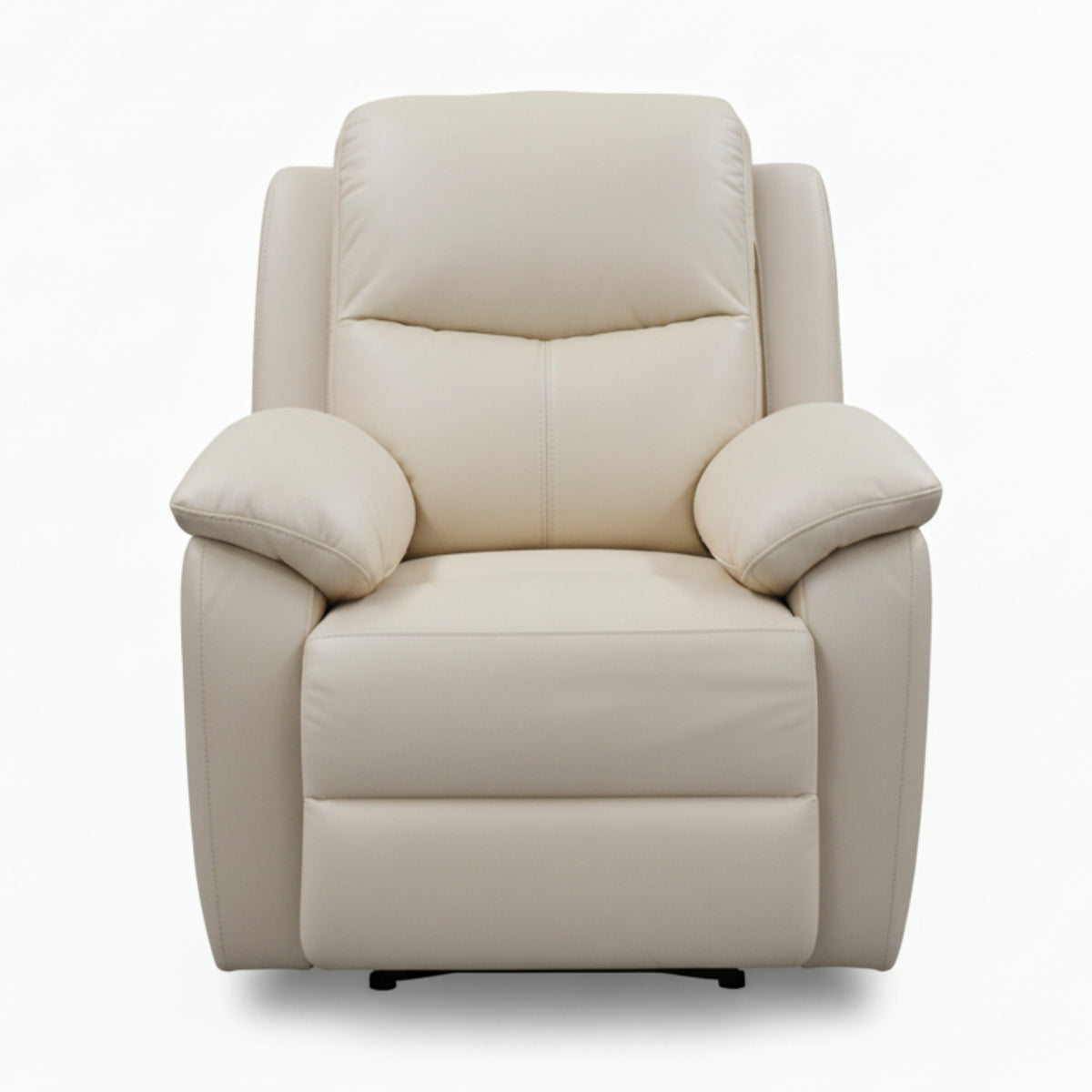 Duke Single Seater Manual Recliner Genuine Leather Wheat Grey