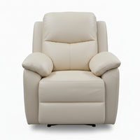 Duke Single Seater Manual Recliner Genuine Leather Wheat Grey