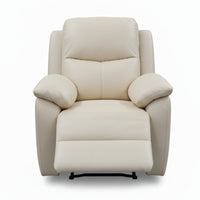 Duke Single Seater Manual Recliner Genuine Leather Wheat Grey