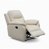 Duke Single Seater Manual Recliner Genuine Leather Wheat Grey