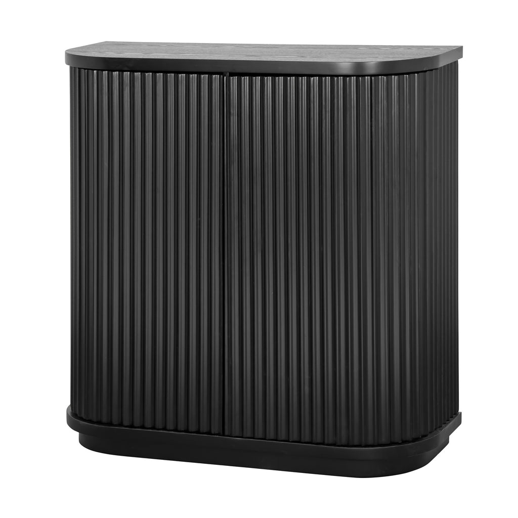 El Nino Flute 100cm Timber Storage Cabinet Black