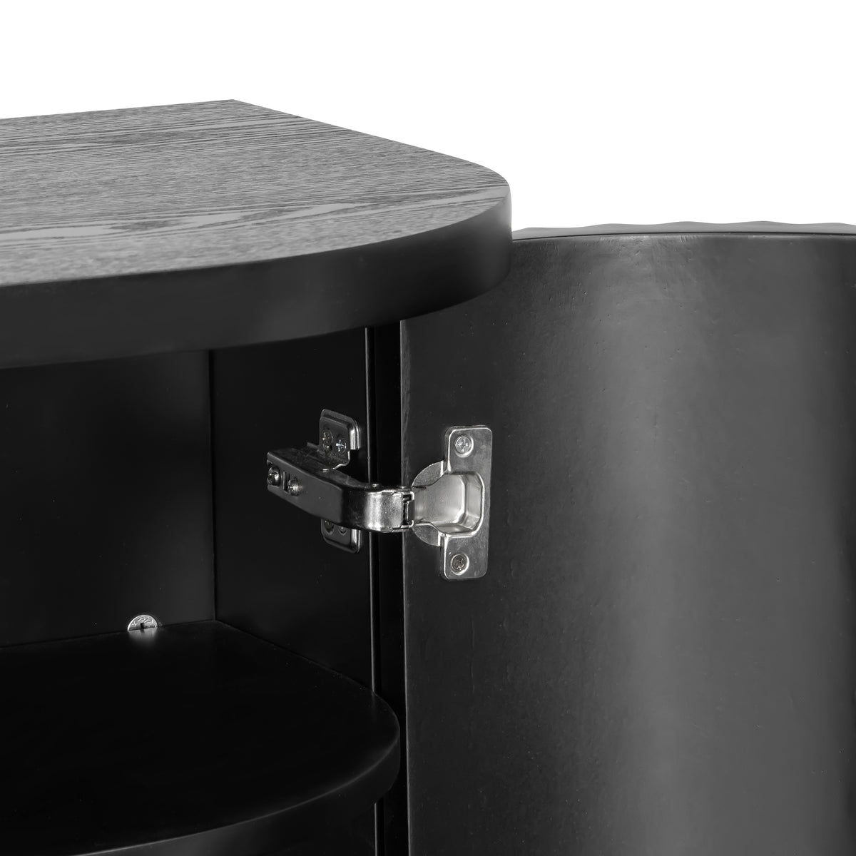 El Nino Flute 100cm Timber Storage Cabinet Black