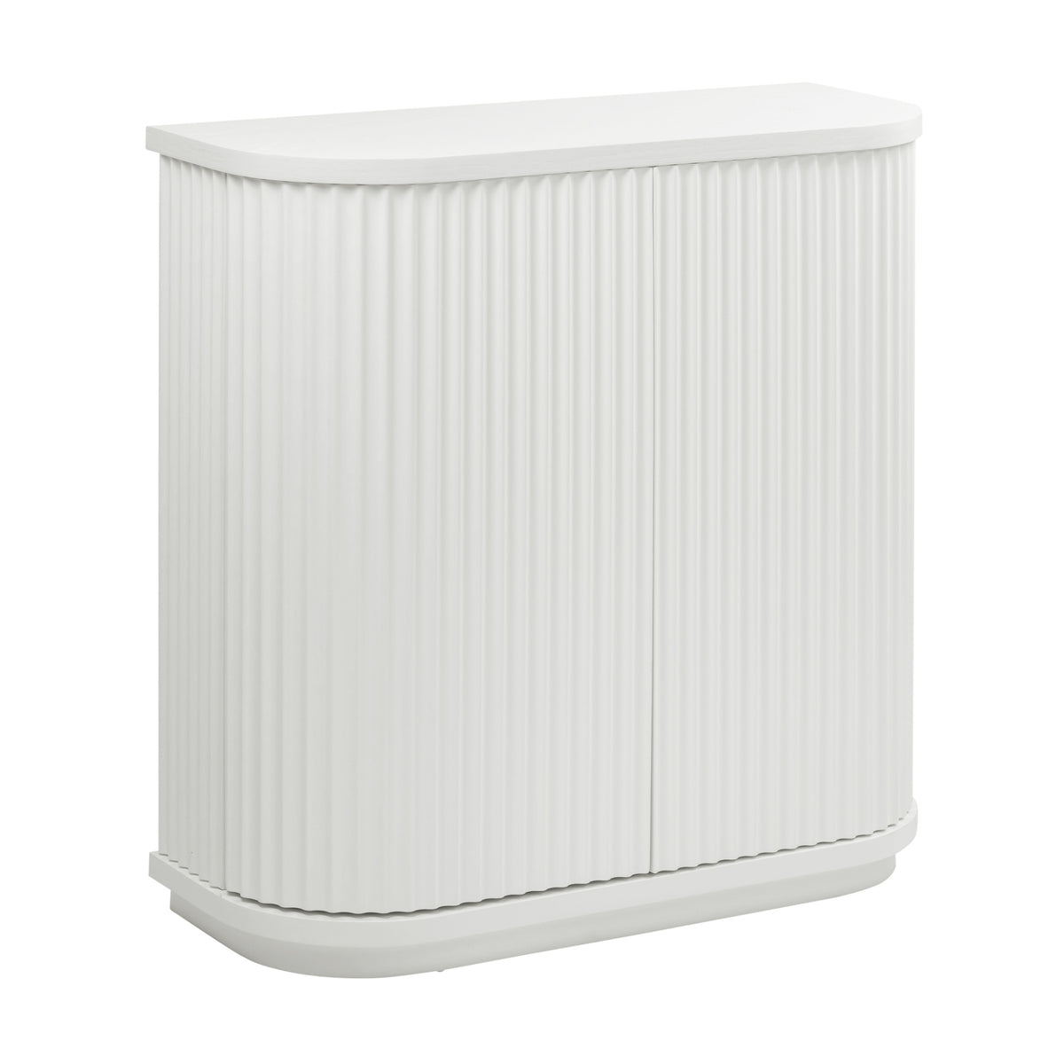 El Nino Flute 100cm Timber Storage Cabinet White