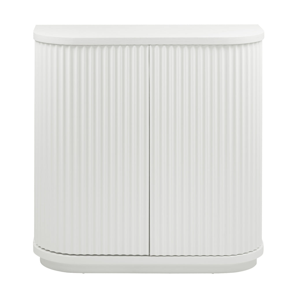 El Nino Flute 100cm Timber Storage Cabinet White