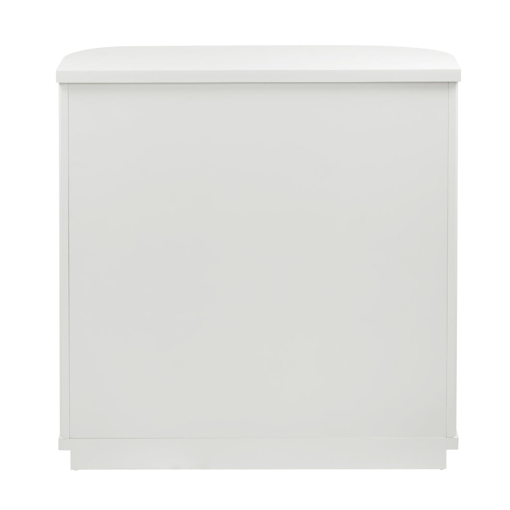 El Nino Flute 100cm Timber Storage Cabinet White
